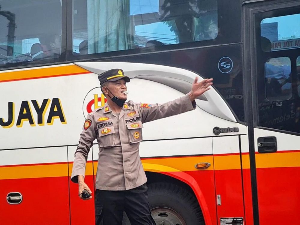 Polres Tulungagung lakukan pengamanan arus balik lebaran 