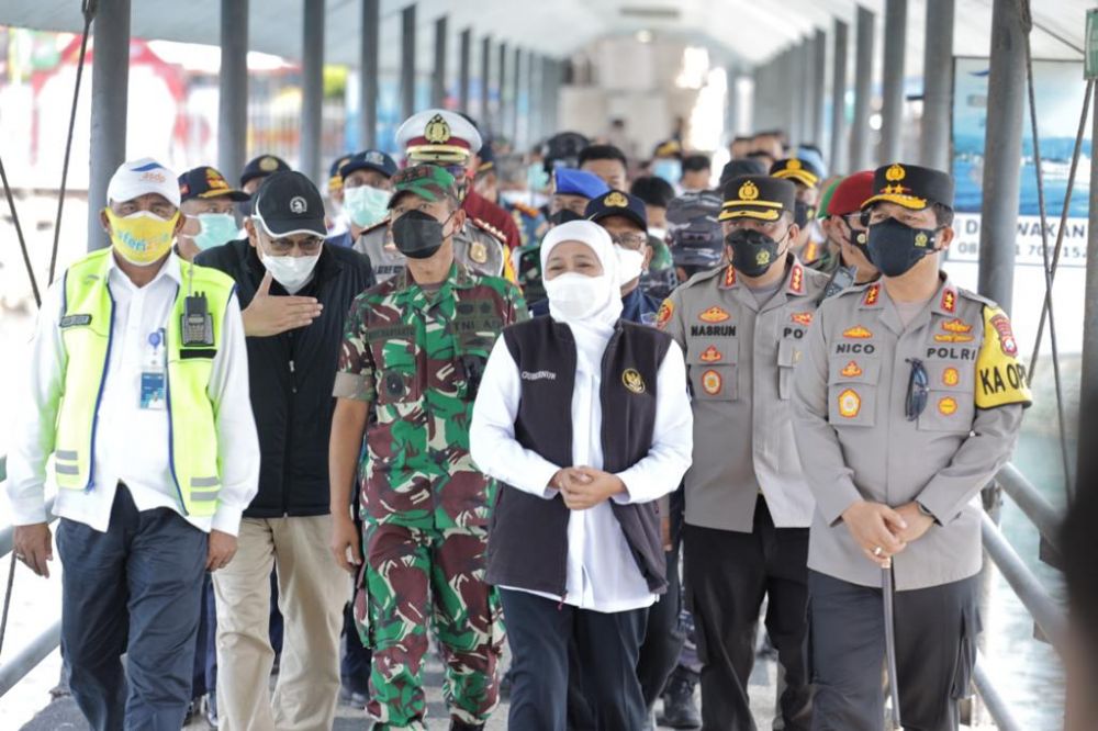 Forkopimda Jatim saat tinjau penyeberangan ASDP Ketapang Banyuwangi