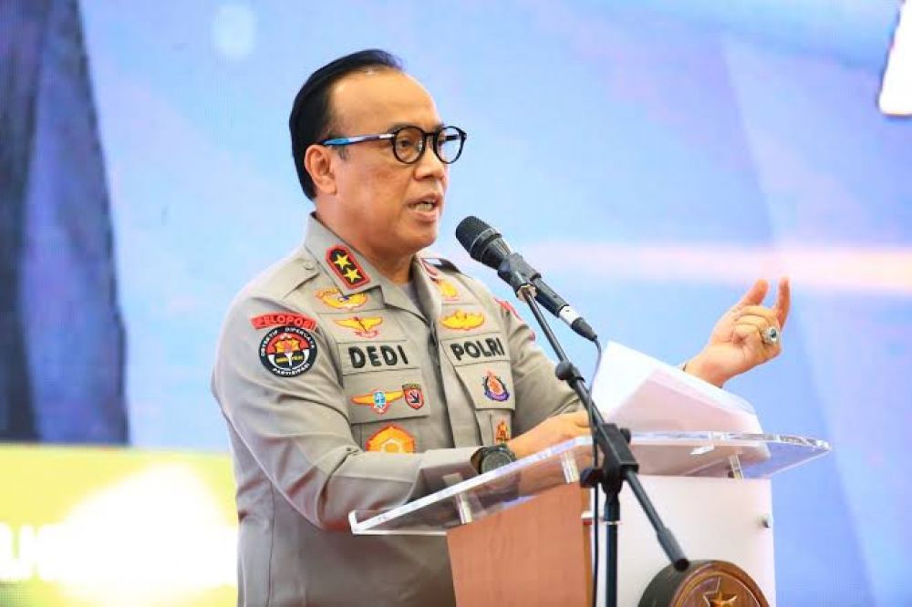 Kadiv Humas Polri Irjen Pol Dedi Prasetyo saat memberikan keterangan 