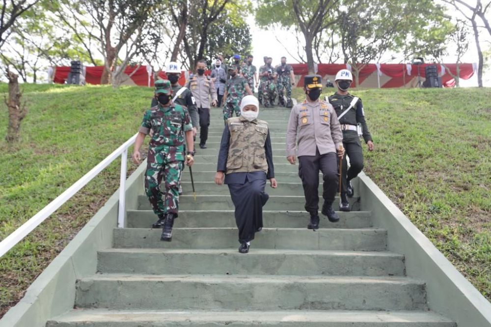 Forkopimda Jatim hadiri apel sinergitas TNI-Polri
