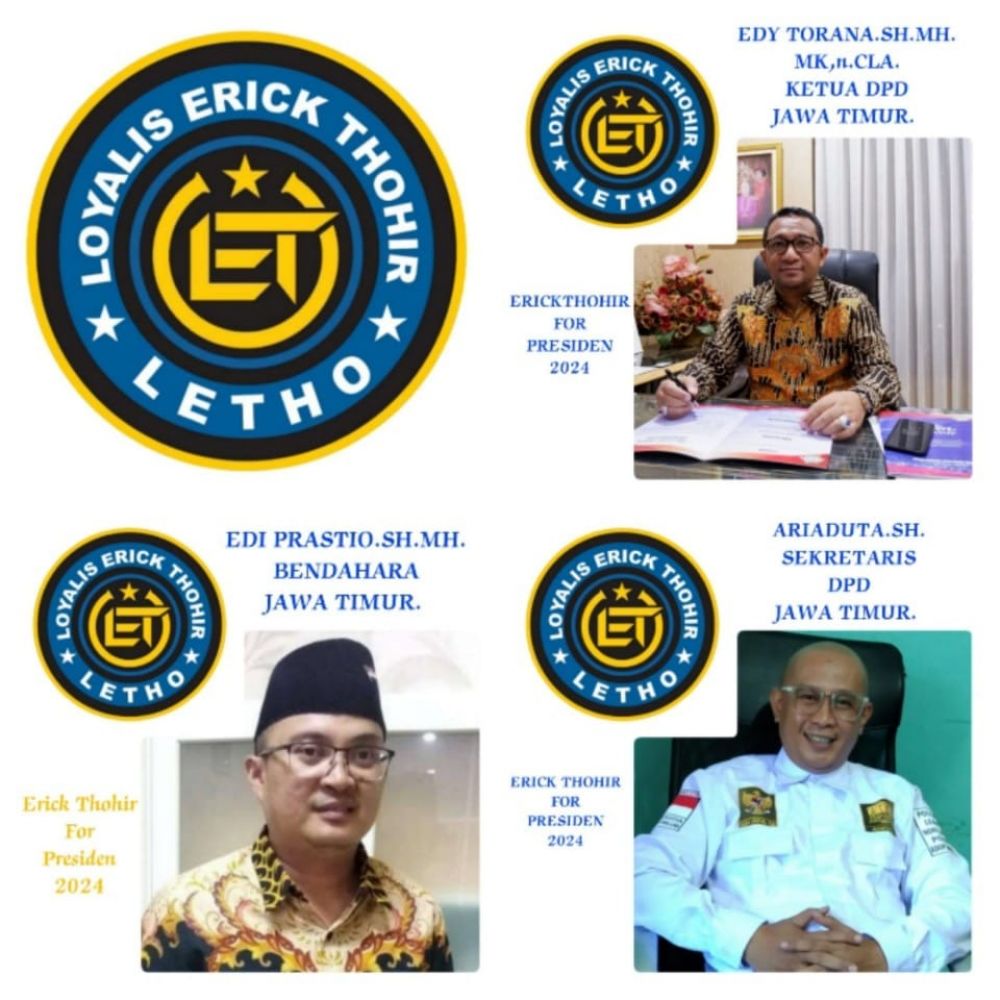 Erick Thohir dan tim LETHO Jatim