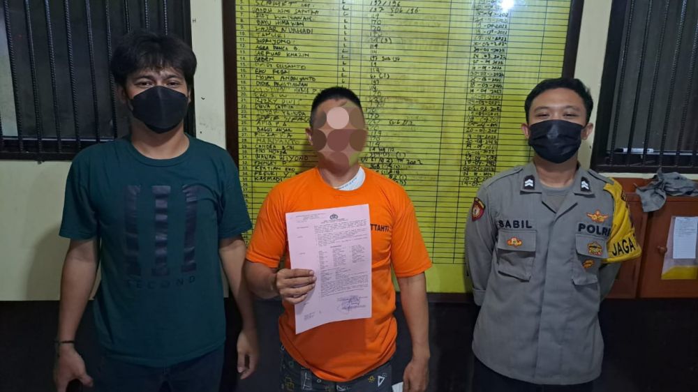Tersangka diamankan Polres Tulungagung beserta barang buktinya