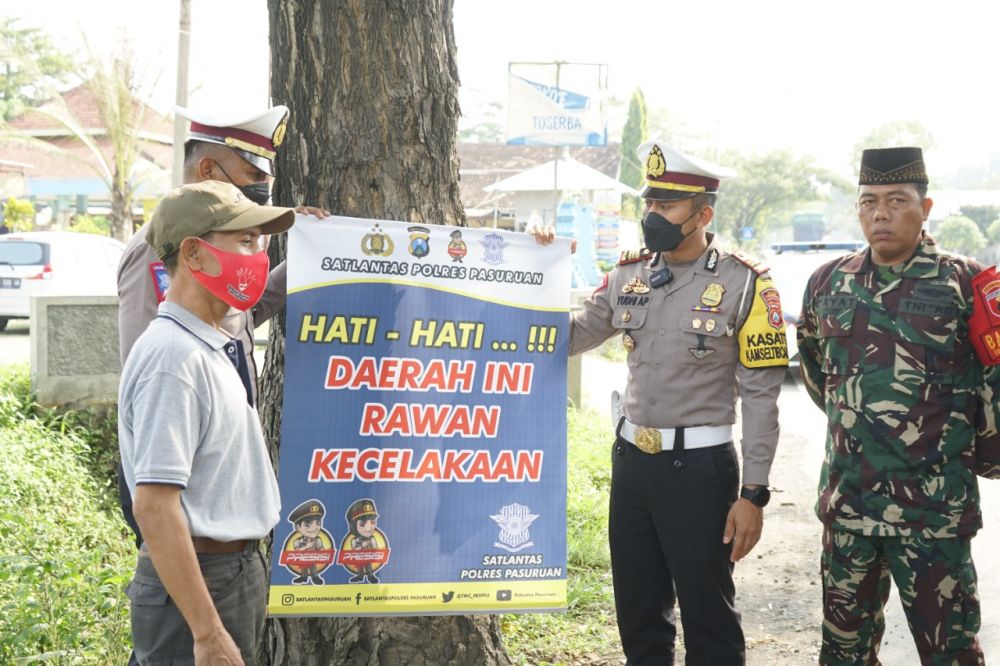 Satlantas Polres Pasuruan Gelar Doa Bersama Warga, Tekan Angka Kecelakaan