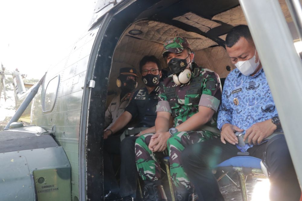 Forkopimda Ponorogo saat lakukan operasi Balon Udara liar