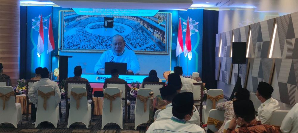 Ketua DPD RI AA LaNyalla Mahmud Mattalitti secara virtual di halal bihalal MUI