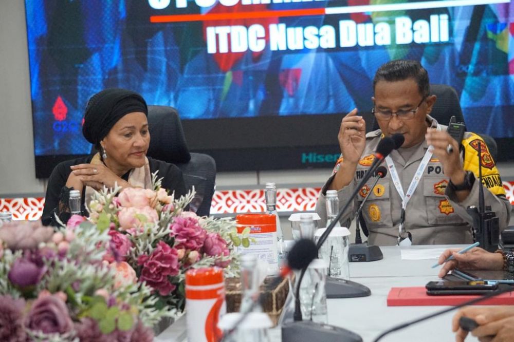 Deputy Secretary General Of The United Nation Mrs Amina J Mohammed sambangi 91 Command Center di Bali