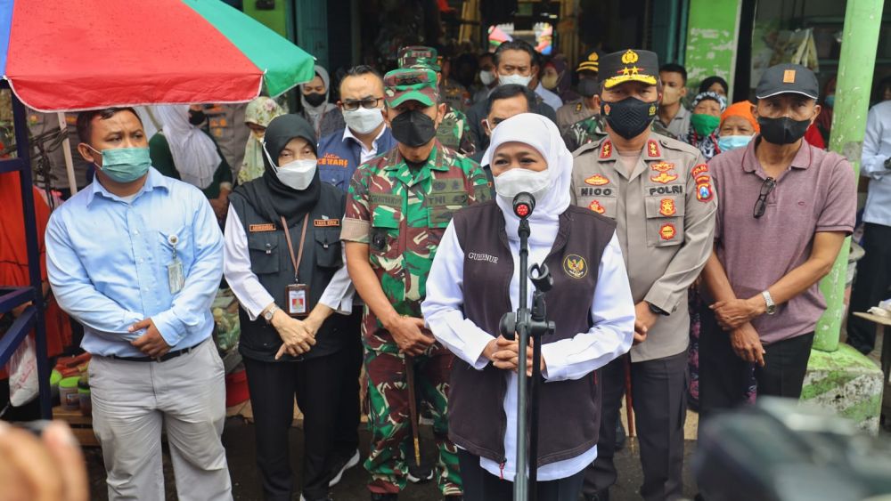 Forkopimda Jatim tinjau pasar Soponyono Rungkut Surabaya