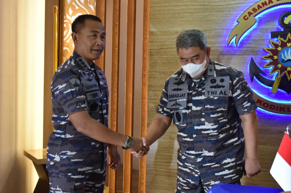 Dankodiklatal Letjen TNI Marinir Suhartono terima kunjungan Kadisbintal TNI AL Laksma TNI Daradjat Hidayat