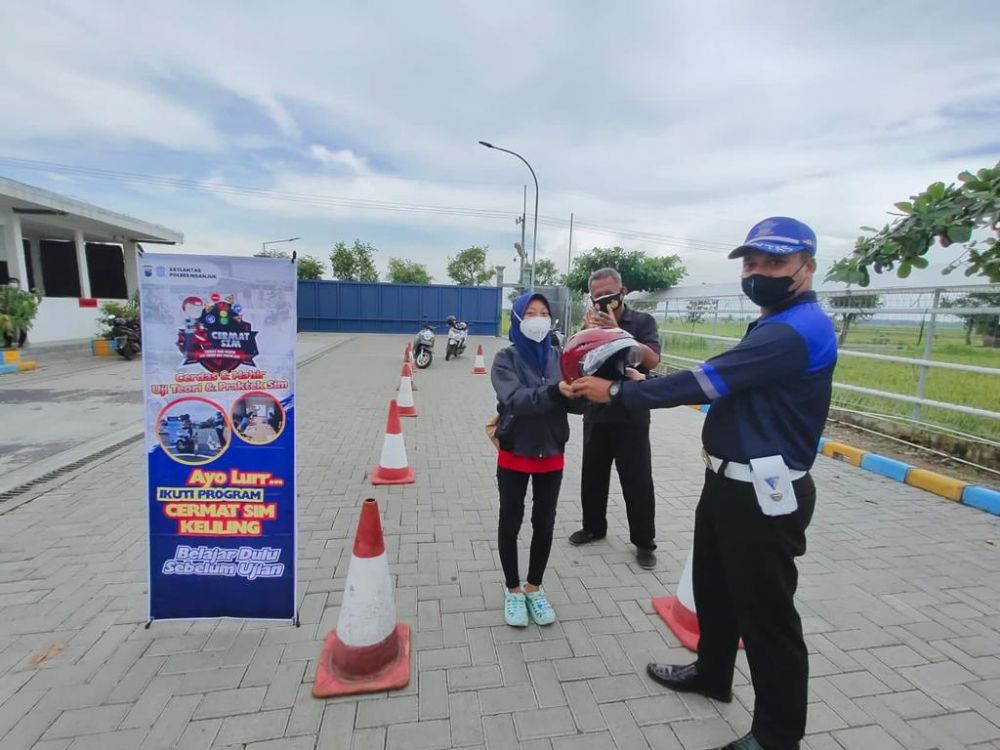 Polres Nganjuk berikan edukasi latihan Cermat SIM
