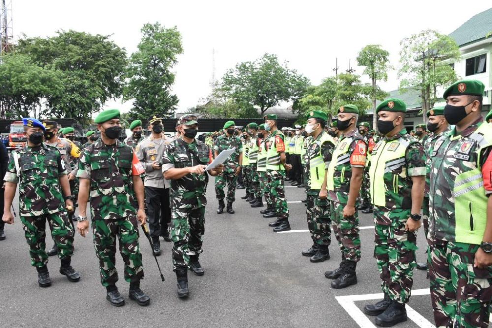 Korem 084/BJ Laksanakan Apel Gelar PAM VVIP Kunker Wapres RI