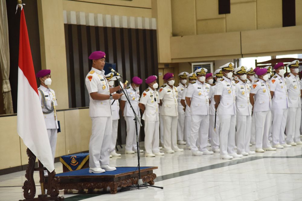 Dankodiklatal Letjen TNI Marinir Suhartono saat memberikan sambutan