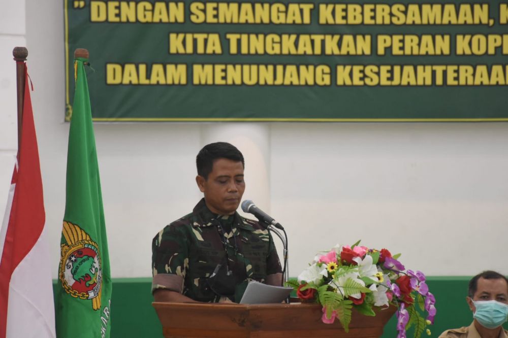 Kolonel Inf Agus Supriyanto saat memberikan sambutan