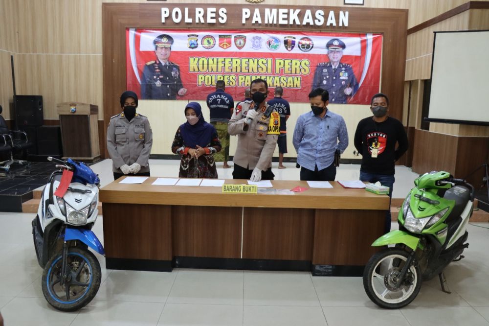 Polres Pamekasan amankan tersangka beserta barang buktinya 
