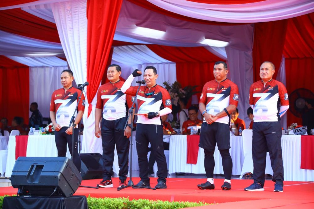 Kapolri Jenderal Listyo Sigit Prabowo saat memberikan sambutan