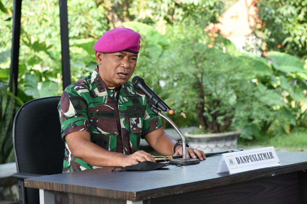 Danpuslatmar Kolonel Marinir Sudin Kaban buka latihan secara resmi
