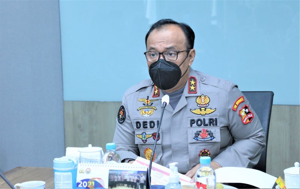 Kadiv Humas Polri Irjen Dedi Prasetyo saat memberikan keterangan