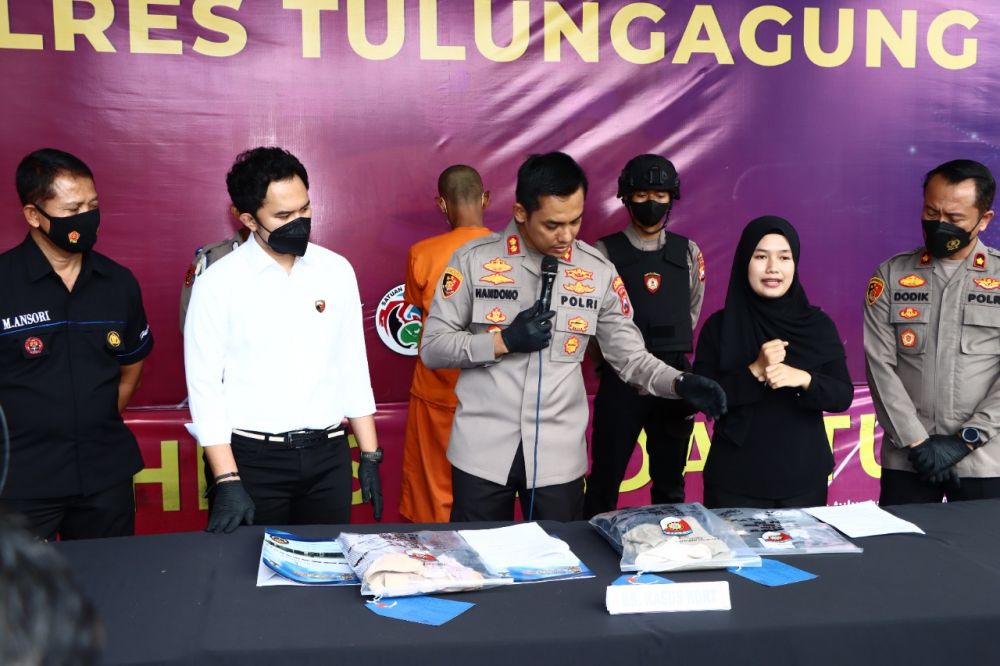 Polres Tulungagung amankan tersangka beserta barang buktinya