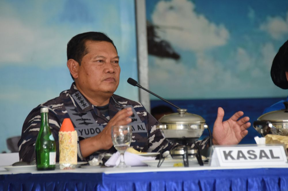 Kasal Laksamana TNI Yudo Margono saat memberikan sambutan