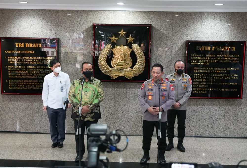 Kapolri Jenderal Listyo Sigit Prabowo saat memberikan sambutan