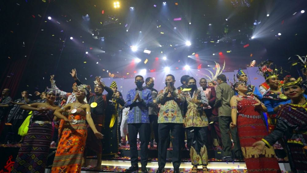 Kapolri Jenderal Listyo Sigit Prabowo saat acara pagelaran Festival Nusantara Gemilang