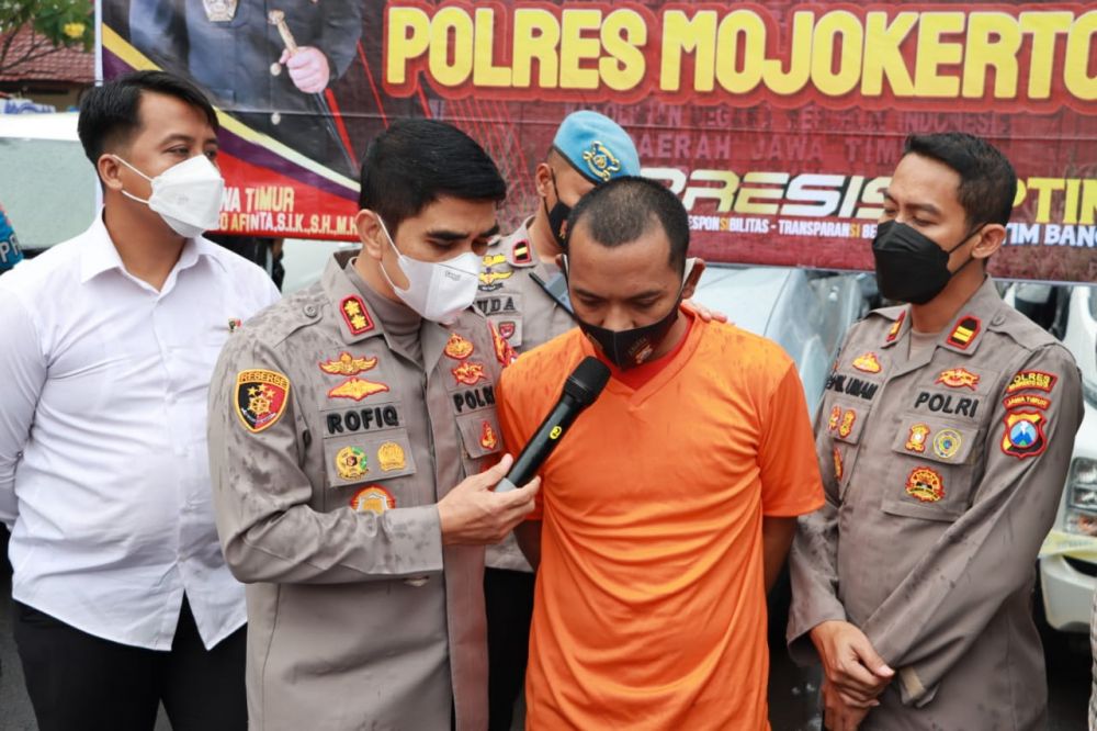 Menjelang Kepindahan, Polresta Mojokerto Gelar Ungkap Kasus Tipu Gelap