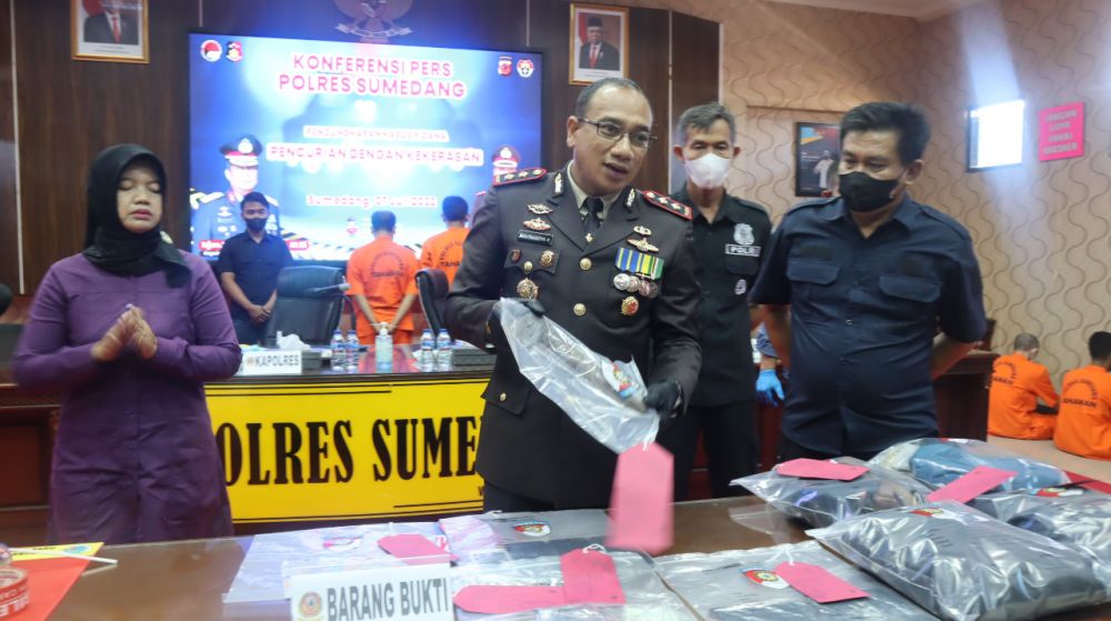 Polres Sumedang Gelar Pengungkapan Tindak Pidana Curas