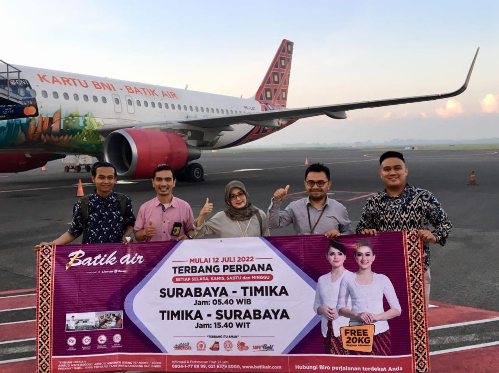 Batik Air jalur perdana Surabaya - Timika