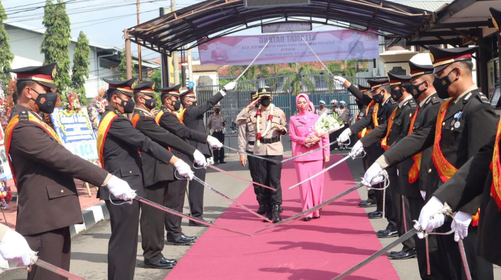 Foto disaat acara pisah sambut Kapolres Sumedang di Mapolres Sumedang