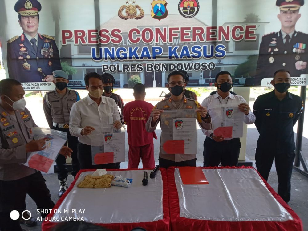 Polisi berhasil amankan tersangka beserta barang buktinya 
