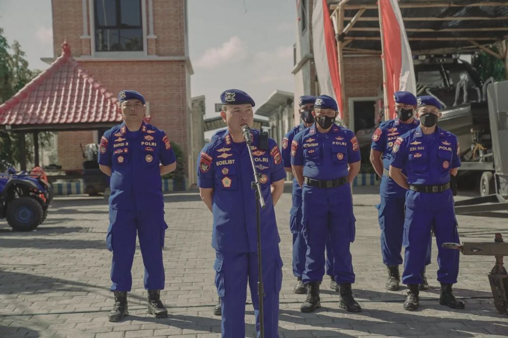 Dirpolairud Polda Bali Kombespol Soelistijono saat memberikan sambutan