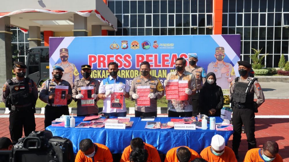 Polres Gresik Gagalkan Peredaran Narkoba Demi Selamatkan Generasi Muda