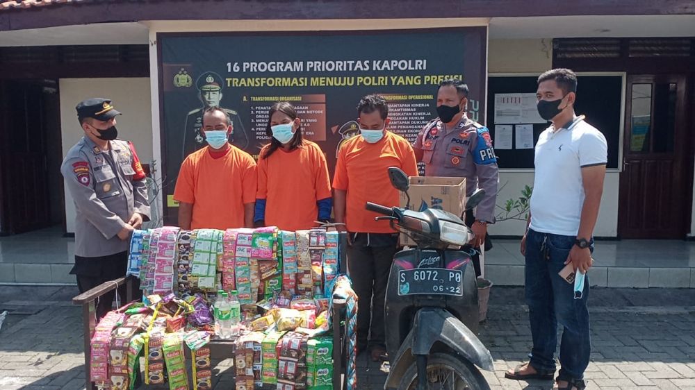 Polisi amankan tersangka beserta barang buktinya