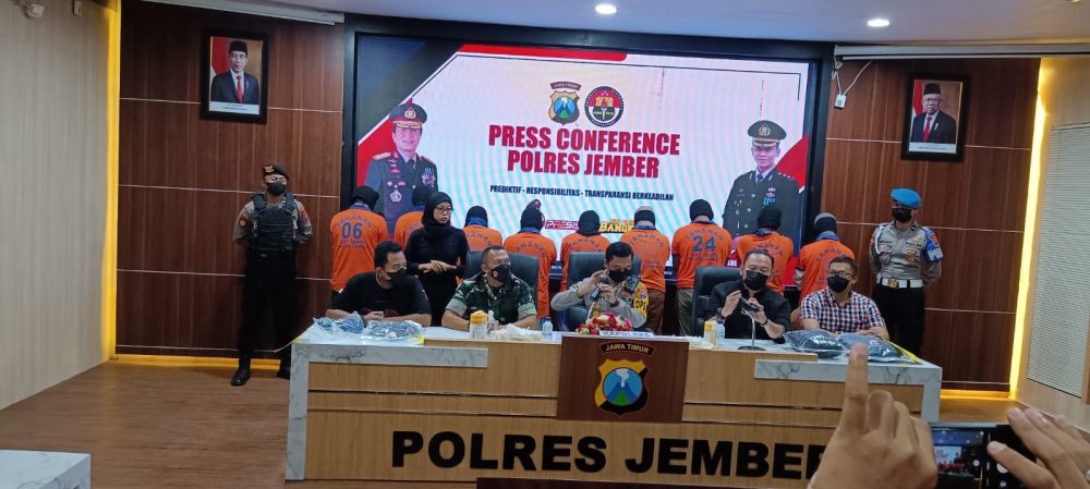 Polres Jember amankan tersangka beserta barang buktinya