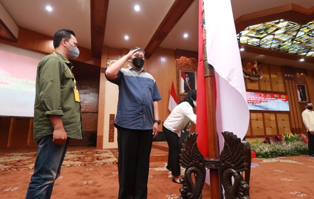 15 jamaah Islamiyah saat melakukan ikrar setia kepada Pancasila dan NKRI