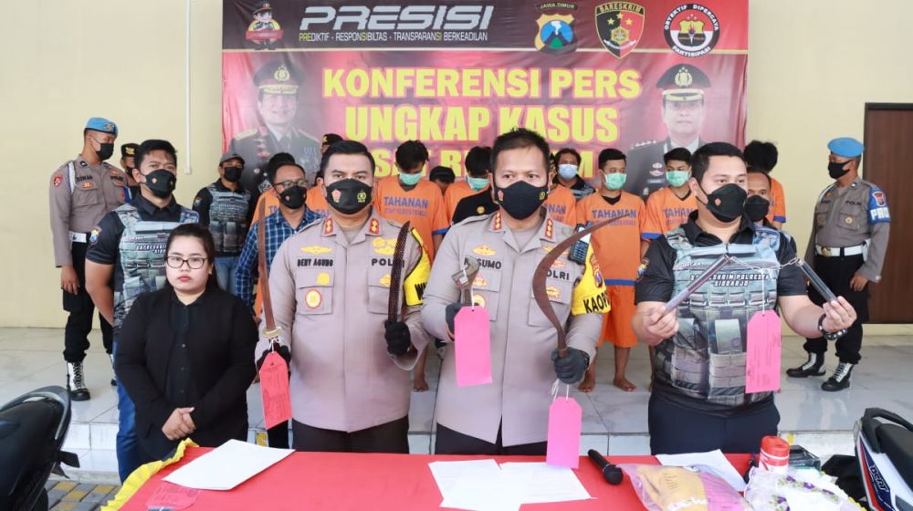Pendekar Perguruan Silat Lakukan Pengeroyokan, Polresta Sidoarjo Amankan 8 Pelaku