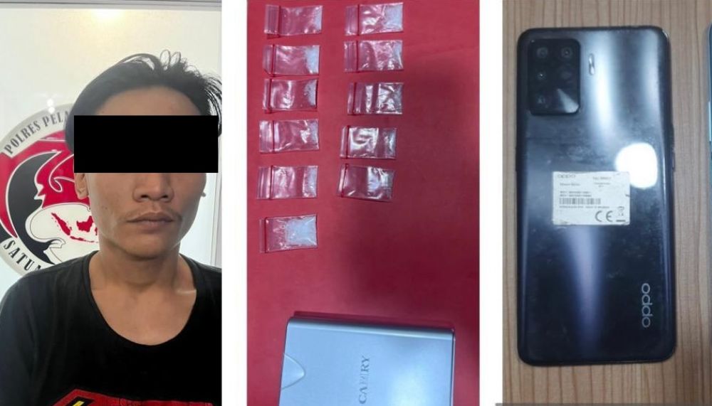 Satresnarkoba Polres Pelabuhan Tanjung Perak Surabaya amankan tersangka beserta barang buktinya