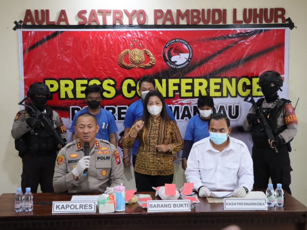 Polres Lamandau amankan tersangka beserta barang buktinya