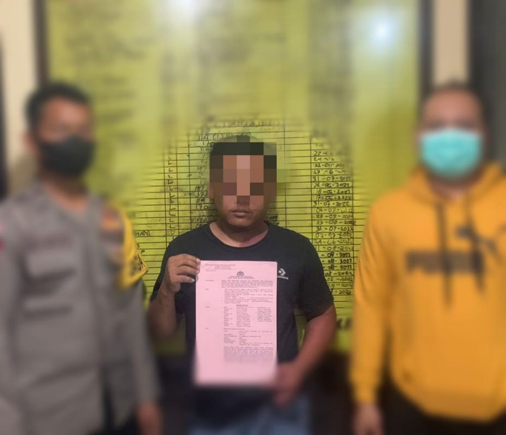 Tersangka diamankan Polres Tulungagung beserta barang buktinya