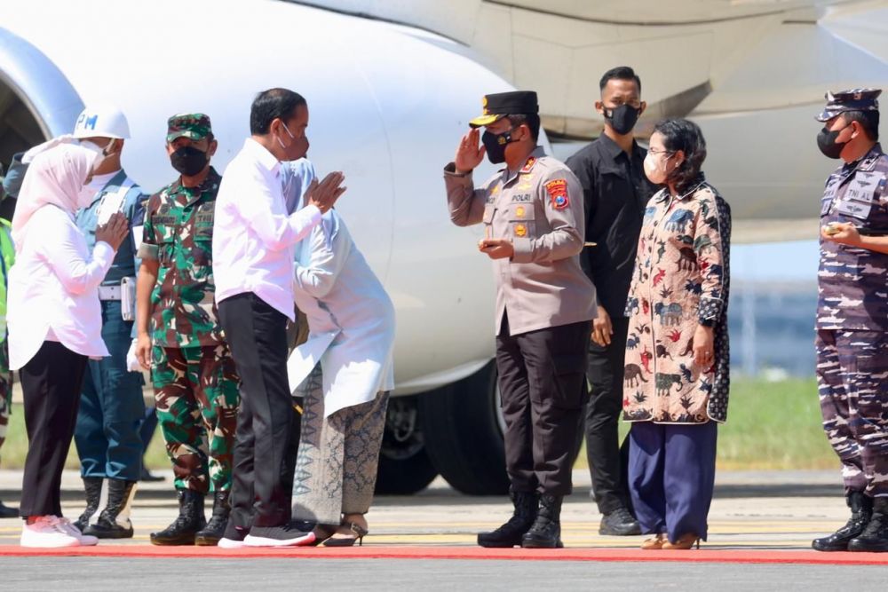 Forkopimda Jatim sambut kedatangan Presiden RI