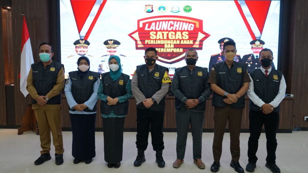 Kapolres Gresik AKBP Mochamad Nur Azis saat launching satgas PPA