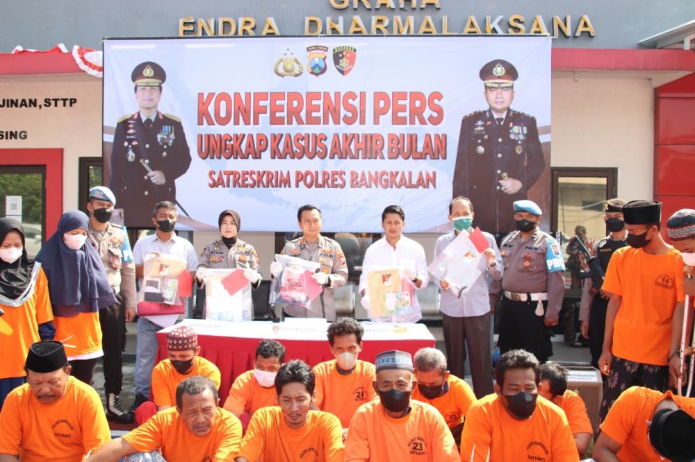 Polres Bangkalan amankan tersangka beserta barang buktinya
