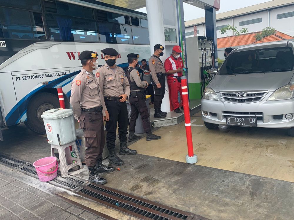 Polres Gresik lakukan pengamanan SPBU di wilayah Gresik