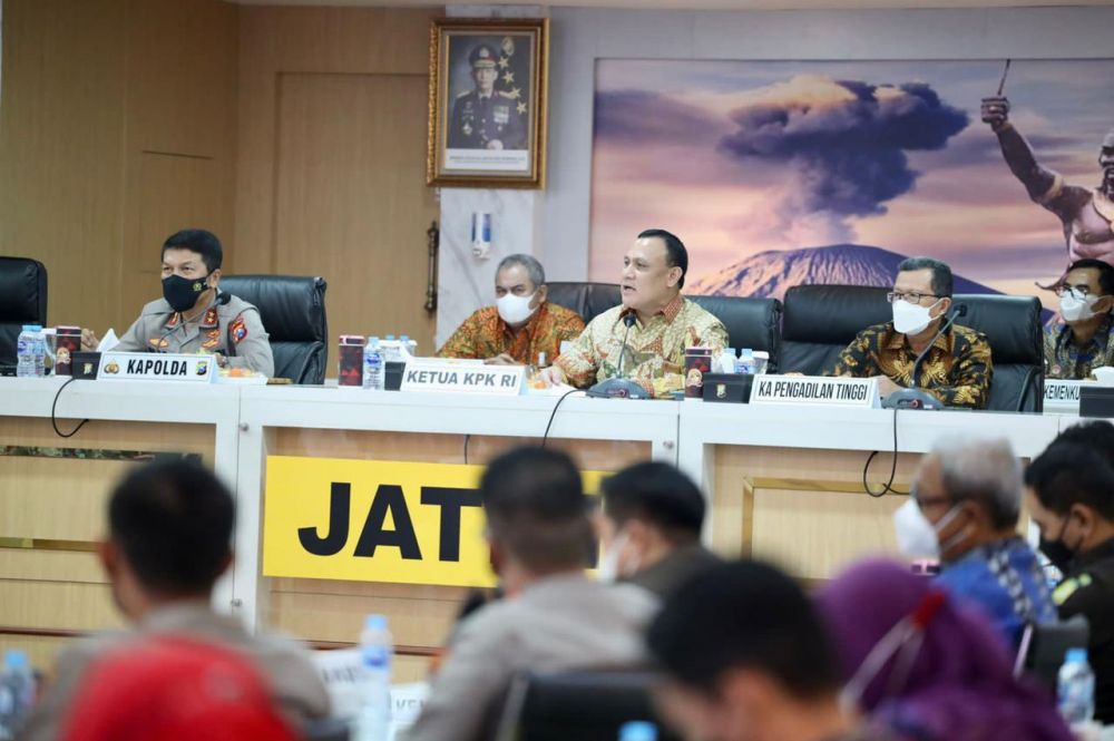 Ketua KPK RI Firli Bahuri saat beri arahan terkait pemberantasan korupsi