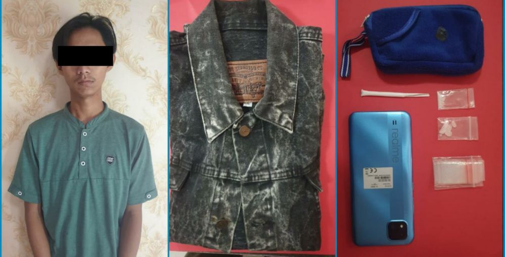 Tersangka diamankan Polres Pelabuhan Tanjung Perak beserta barang buktinya