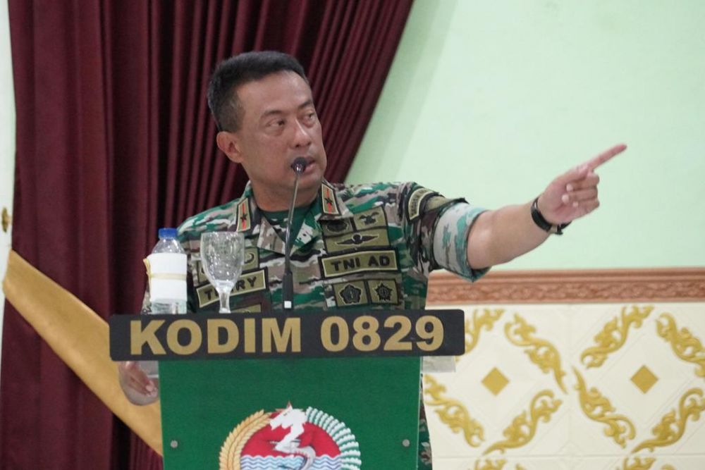 Danrem 084/BJ Brigjen TNI Terry Tresna Purnama saat kunker ke Kodim 0829 Bangkalan