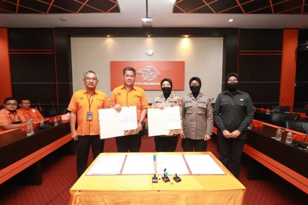 PT Pos Indonesia Regional V Surabaya lakukan kerjasama dengan Polda Jatim