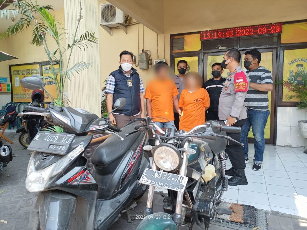 Kelakuan 2 Sejoli Tenggak Miras Sebelum Beraksi Diringkus Polsek Manyar