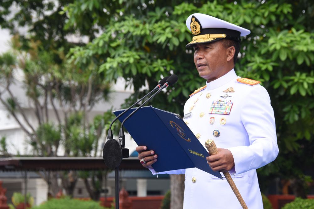 Dankodiklatal Letjen TNI Marinir Suhartono saat pimpin upacara hari Kesaktian Pancasila 