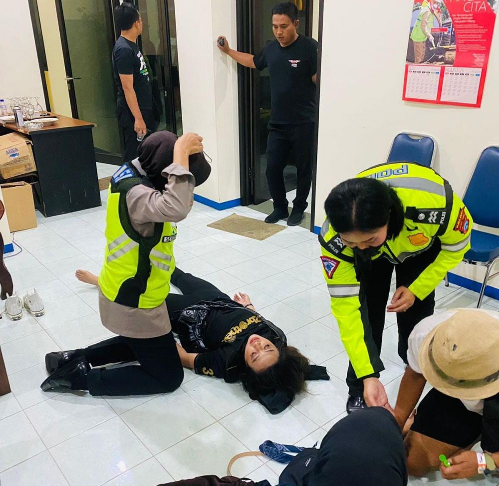 Polwan Polres Malang selamatkan influencer