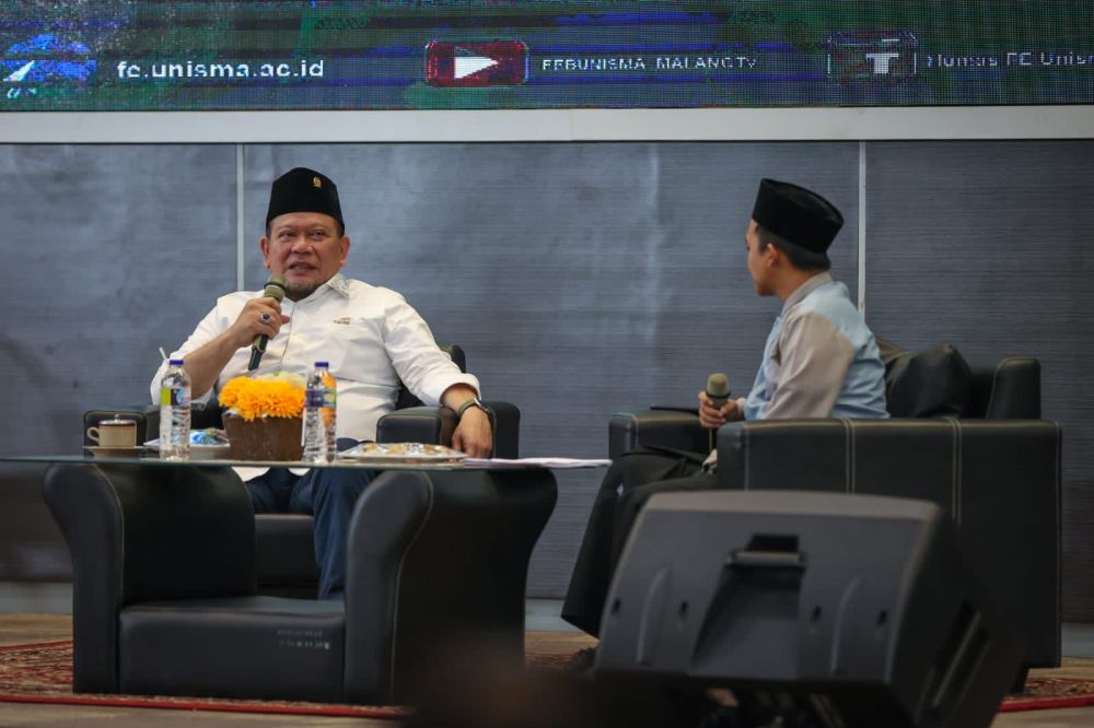 Ketua DPD RI AA LaNyalla Mahmud Mattalitti saat di UNISMA